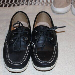Women's Sperry Black and Gray Leather Size 8